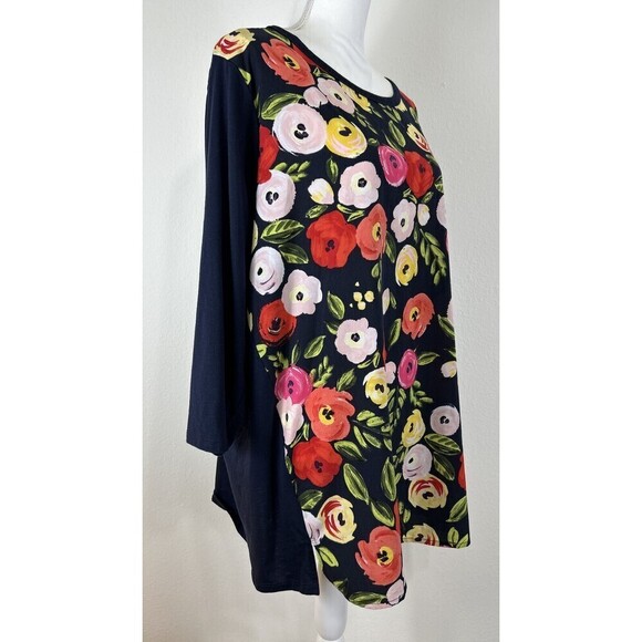 Lane Bryant Plus Size Floral Print Pullover Blouse Plus Size 22/24 - Picture 6 of 11
